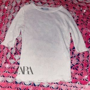 Zara short sleeve comfy white shirt.
